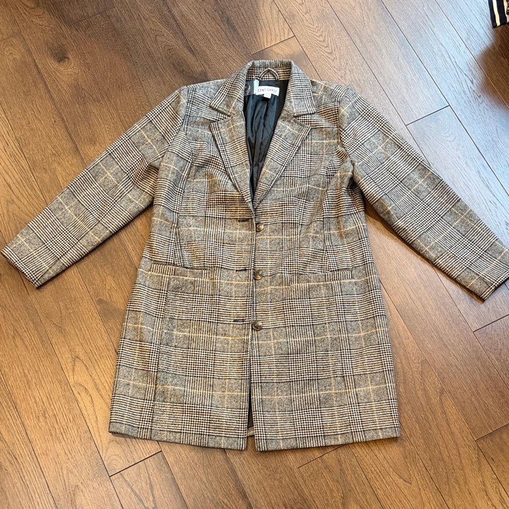 Centigrade Plaid Women's Blazer Coat Size 10 C11-011